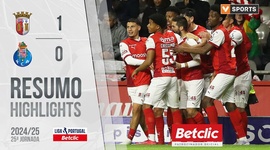 Liga Portugal Betclic: Sp. Braga 1 - 0 FC Porto (2024-2025)