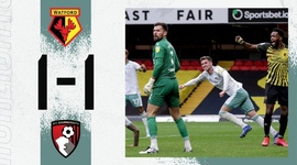 Championship: Watford 1 - 1 AFC Bournemouth (2020-2021)
