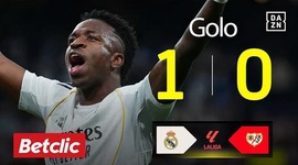 La Liga: Real Madrid vs Rayo Vallecano, Golo 1-0 Vinicius (2025-2026)