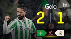 La Liga: Bétis vs Real Madrid, Golo 2-1 Isco (2024-2025)