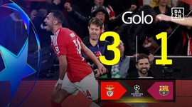 Liga Campeões: Benfica vs Barcelona, Golo 3-1 Pavlidis (2024-2025)