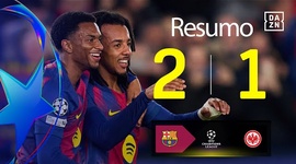 Liga Campeões: Barcelona 2 - 1 Frankfurt (2025-2026)