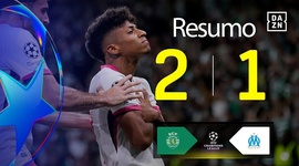 Liga Campeões: Sporting 2 - 1 Marseille (2025-2026)