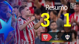 Liga Campeões: Athletic Bilbao 3 - 1 FK Qarabagh (2025-2026)