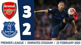 Premier League: Arsenal 3 - 2 Everton (2019-2020)