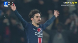 Ligue 1: PSG vs Monaco, Golo 1-0 Vitinha (2024-2025)
