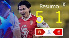 Liga Campeões: Monaco 5 - 1 Crvena Zvezda (2024-2025)