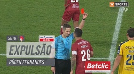 Liga Portugal Betclic: Gil Vicente vs Estoril, Expulsão Rúben Fernandes, 98' (2024-2025)