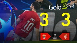 Liga Campeões: Benfica vs Monaco, Golo 3-3 Kökçü (2024-2025)