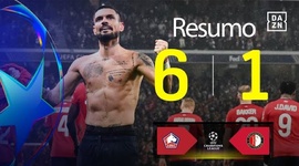 Liga Campeões: Lille 6 - 1 Feyenoord (2024-2025)