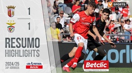 Liga Portugal Betclic: Sp. Braga 1 - 1 Benfica (2024-2025)