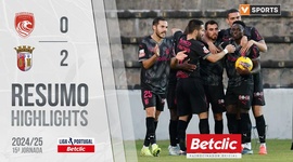Liga Portugal Betclic: Santa Clara 0 - 2 Sp. Braga (2024-2025)