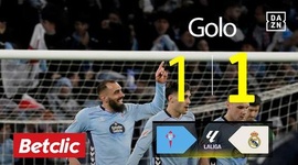 La Liga: Celta de Vigo vs Real Madrid, Golo 1-1 Borja Iglesias (2025-2026)