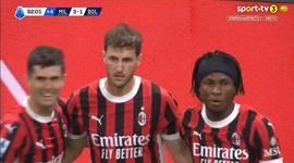 Serie A: Milan vs Bologna, Golo 3-1 S. Giménez (2024-2025)