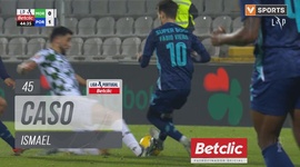 Liga Portugal Betclic: Moreirense vs FC Porto, Cartão Amarelo Ismael, 45' (2024-2025)