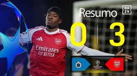 Liga Campeões: Club Brugge 0 - 3 Arsenal (2025-2026)