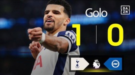Premier League: Tottenham vs Brighton, Golo 1-0 Dominic Solanke (2024-2025)
