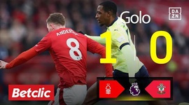 Premier League: Nottingham Forest vs Southampton, Golo 1-0 Elliot Anderson (2024-2025)