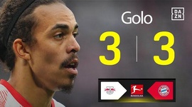 Bundesliga: RB Leipzig vs Bayern München, Golo 3-3 Poulsen (2024-2025)