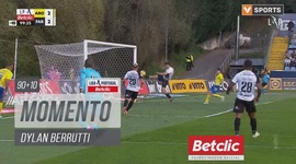 Liga Portugal Betclic: Arouca vs Farense, Jogada Dylan Berrutti, 100' (2024-2025)