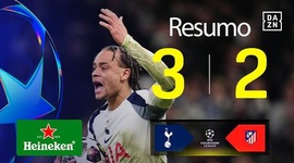 Liga Campeões: Tottenham 3 - 2 Atlético Madrid (2025-2026)
