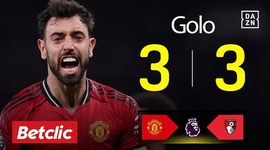 Premier League: Man Utd vs AFC Bournemouth, Golo 3-3 Bruno Fernandes (2025-2026)