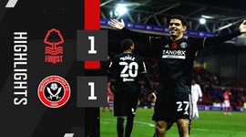 Championship: Nottingham Forest 1 - 1 Sheffield Utd (2021-2022)