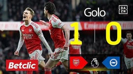 Premier League: Arsenal vs Brighton, Golo 1-0 Ødegaard (2025-2026)