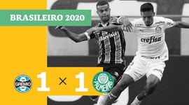 Brasileirão: Grêmio 1 - 1 Palmeiras (2020)