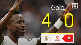 La Liga: Real Madrid vs Osasuna, Golo 4-0 Vinícius Jr. (2024-2025)