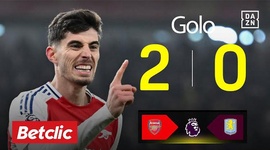Premier League: Arsenal vs Aston Villa, Golo 2-0 Gabriel Martinelli (2024-2025)