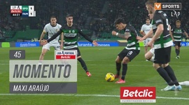 Liga Portugal Betclic: Sporting vs Famalicão, Jogada Maxi Araújo, 45' (2024-2025)