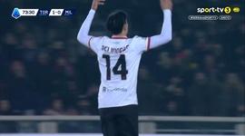 Serie A: Torino vs Milan, Golo 1-1 T. Reijnders (2024-2025)