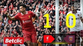 Premier League: Liverpool vs West Ham, Golo 1-0 Luis Díaz (2024-2025)
