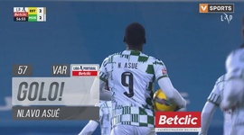 Liga Portugal Betclic: Estoril vs Moreirense, Golo 2-2 Nlavo Asué (VAR) (2024-2025)