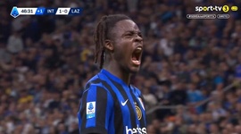 Serie A: Inter vs Lazio, Golo 1-0 Y. Bisseck (2024-2025)