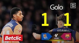 La Liga: Real Sociedad vs Barcelona, Golo 1-1 Rashford (2025-2026)