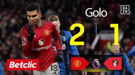 Premier League: Man Utd vs AFC Bournemouth, Golo 2-1 Casemiro (2025-2026)