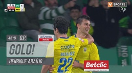 Liga Portugal Betclic: Sporting vs Arouca, Golo 1-2 Henrique Araújo (g.p.) (2024-2025)