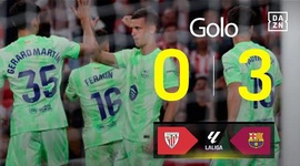 La Liga: Athletic Bilbao vs Barcelona, Golo 0-3 Dani Olmo (2024-2025)