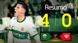 La Liga: Elche 4 - 0 Rayo Vallecano (2025-2026)