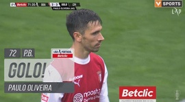 Liga Portugal Betclic: Sp. Braga vs Casa Pia, Golo 3-3 Paulo Oliveira (p.b.) (2023-2024)