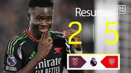 Premier League: West Ham 2 - 5 Arsenal (2024-2025)