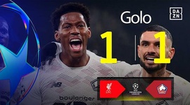 Liga Campeões: Liverpool vs Lille, Golo 1-1 Jonathan David (2024-2025)