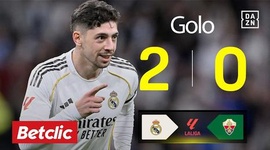 La Liga: Real Madrid vs Elche, Golo 2-0 Valverde (2025-2026)