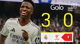 La Liga: Real Madrid vs Osasuna, Golo 3-0 Vinícius Jr. (2024-2025)