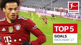 Bundesliga: Melhores cinco golos da jornada 17 (2021-2022)