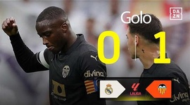 La Liga: Real Madrid vs Valência, Golo 0-1 Diakhaby (2024-2025)