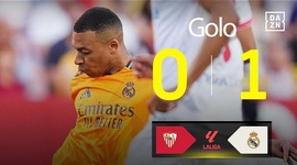 La Liga: Sevilla vs Real Madrid, Golo 0-1 Mbappé (2024-2025)