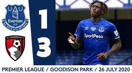 Premier League: Everton 1 - 3 AFC Bournemouth (2019-2020)